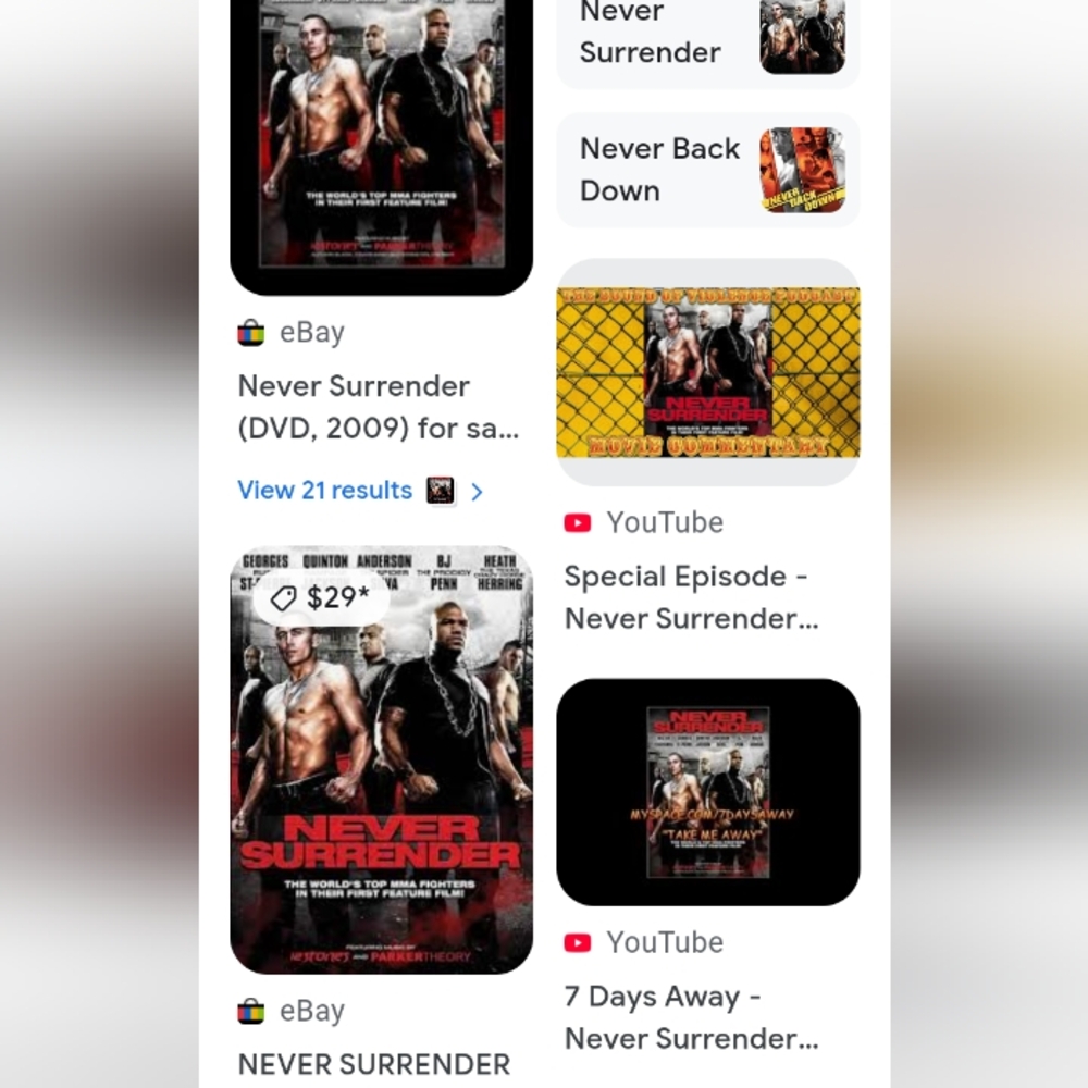 Never Surrender DVD — Red & Black Cover - Picture 5 of 5